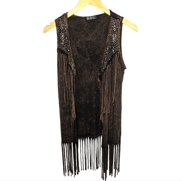 T Party Fashion Jackets & Blazers - Y2K T Party Western Embroidered Diamond Bedazzled Denim Vest Woman's Small